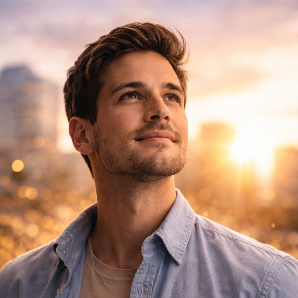 Founder looking toward the future