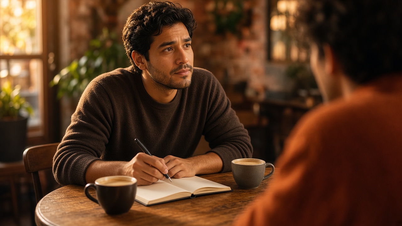 Founder in a customer discovery conversation